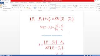 Chapter 20 - Testing Independent Means
