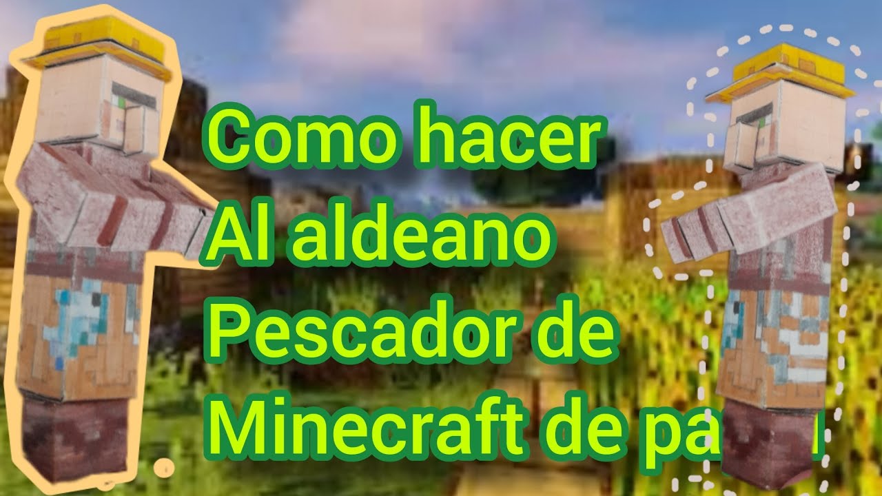 como hacer al aldeano pescador de minecraft /#papel #papercraft #