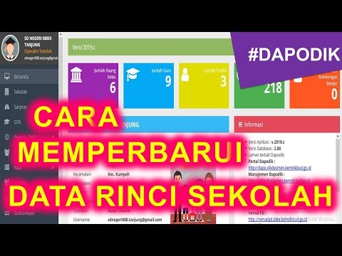 #01. Update Dapodik 2019: Cara Memperbaharui Data Rinci Sekolah