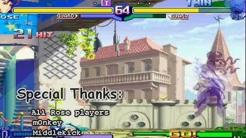 SFA3:  V-Rose knockdown mixup into crouch cancel