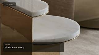 Full Touche' Light Whisper of Gold End Table 20.50 | Caracole Furniture | Zin Home News