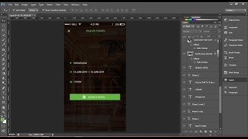 How To Create Design Mobile app in Hotel Seraching Screen Step By Step in Photoshop Checkout More