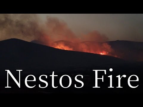 Nestos Fire, Kavala, Greece (21.08.23)  - by drone [4K]. #wildfire