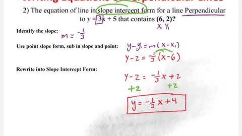 Geometry 3.8 Lesson Video - Parallel and Perpendicular  Line Equations