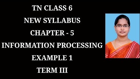6th Maths T-3 Ch-5 Information processing | Example-1 | Samacheer One plus One channel