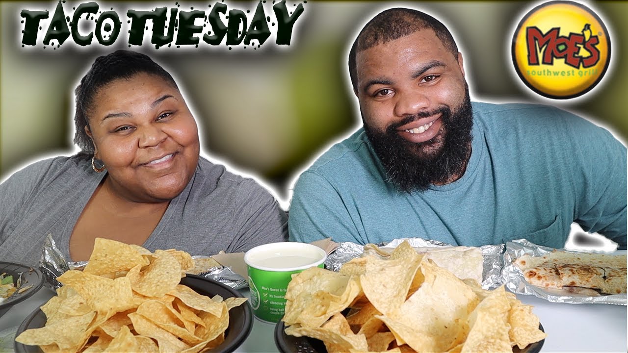 BURRITOS, NACHO'S & TACOS| MOES SOUTHWEST GRILL MUKBANG| taco tuesday| burrito mukbang| pr gang