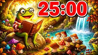 25 Minute Frog Reading Study Timer 🐸  Cozy Forest Focus &amp; Relaxation