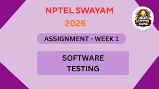 NPTEL Software Testing ASSIGNMENT 1 Solutions | Week 1 JAN 2026 #nptel#swayamsolver