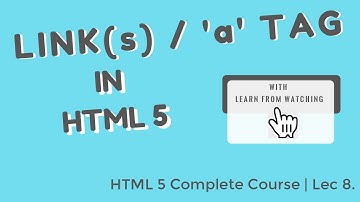 Links in HTML | HTML Complete course in Urdu / Hindi | Lec#8