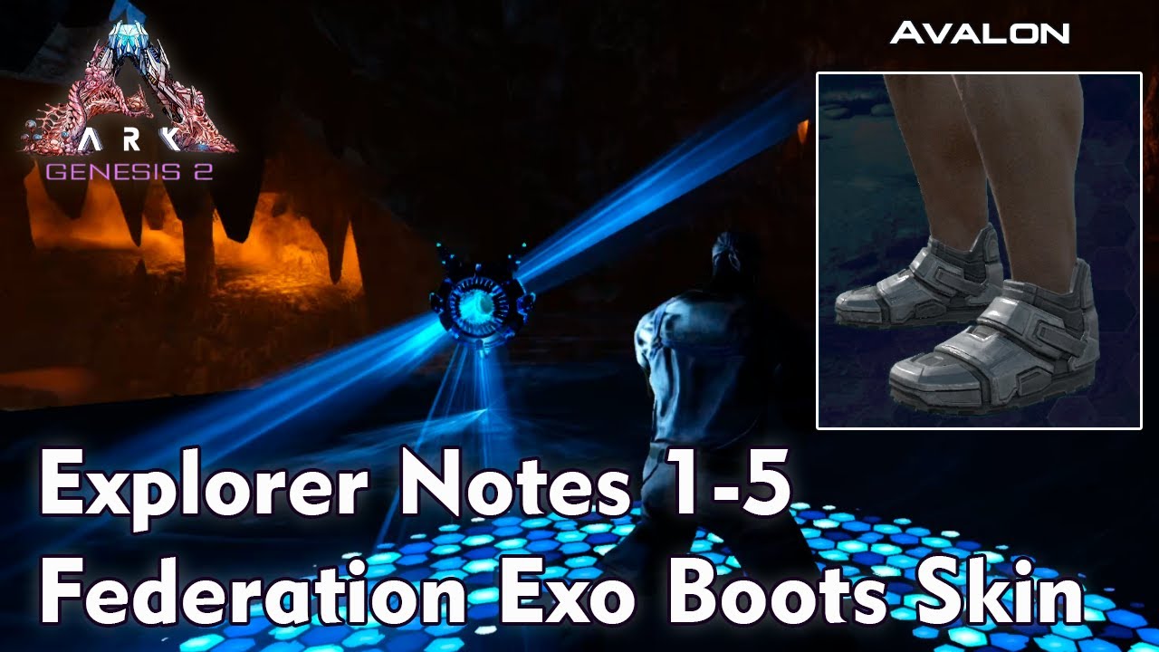 Explorer Notes 1-5 | Federation Exo Boots Skin + bonus (Chibi-Noglin) | ARK: Genesis 2
