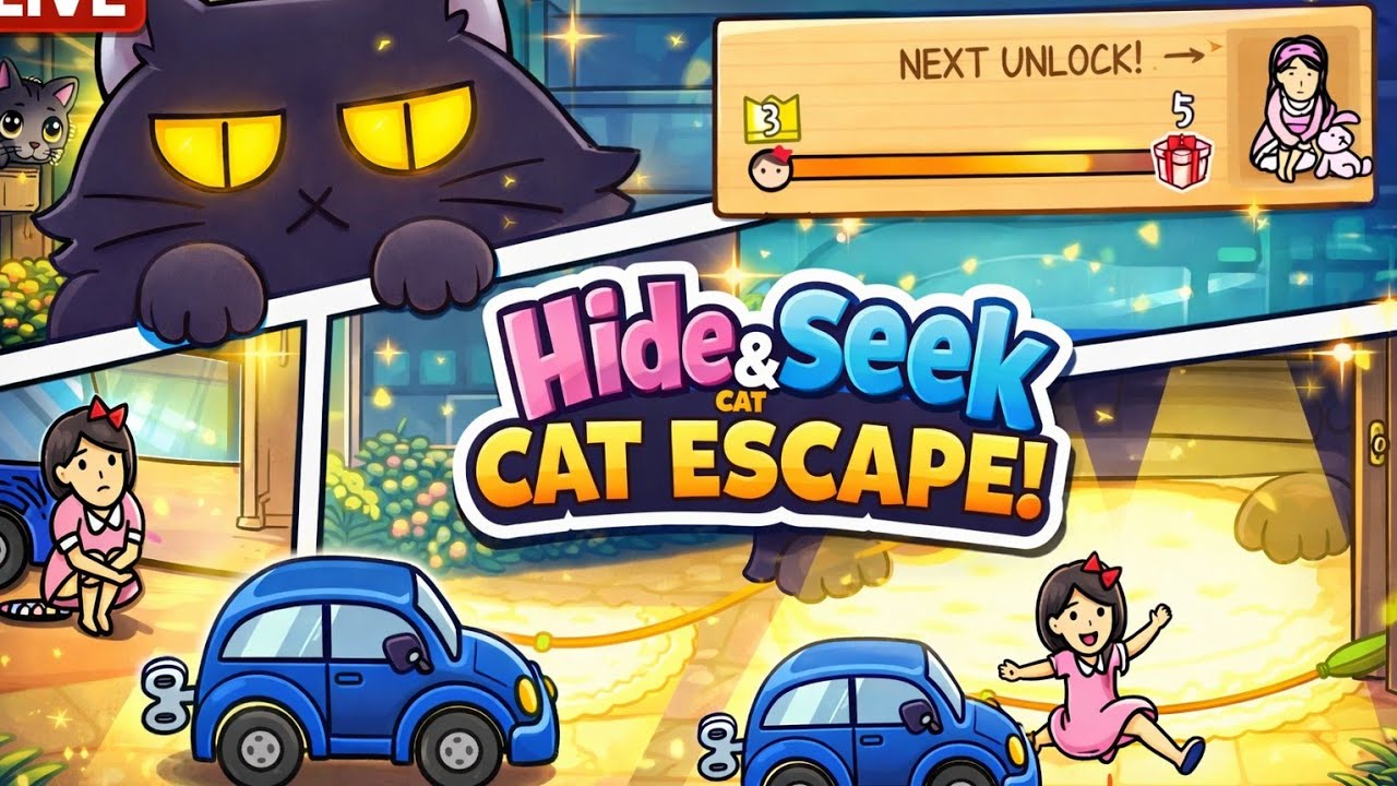 TRICKY QUEST 18 [ HIDE AND SEEK CAT : ESCAPE ] LIVE STEAM DAY 2 #puzzlegame #shortsfeed