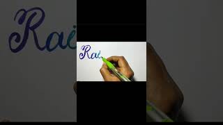 rainbow cursive writing #shorts #trending #youtubeshorts #creativecalligraphy #art
