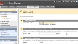 Create a Bb eportfolio; basic steps