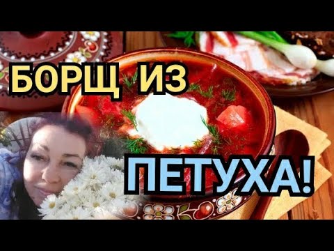 Ну, Очень Вкусный Борщ//Варим Правильный Бульон//Борщ из Петуха.