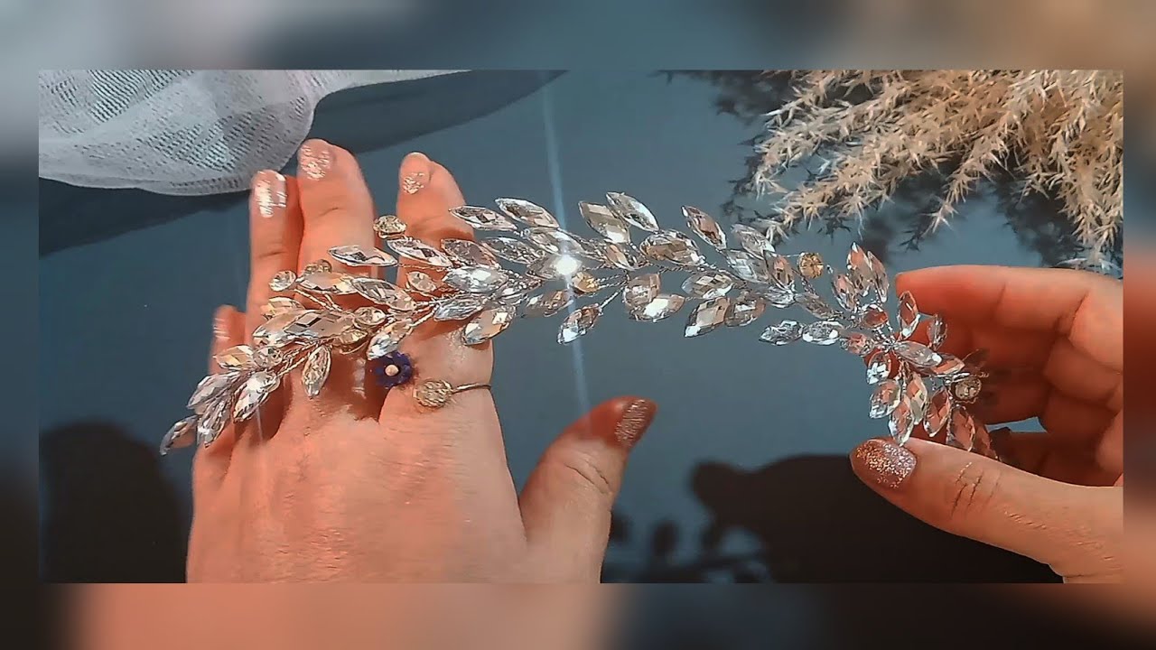 How to make a crystal bridal crown/jewellery bridal crown/diy crown