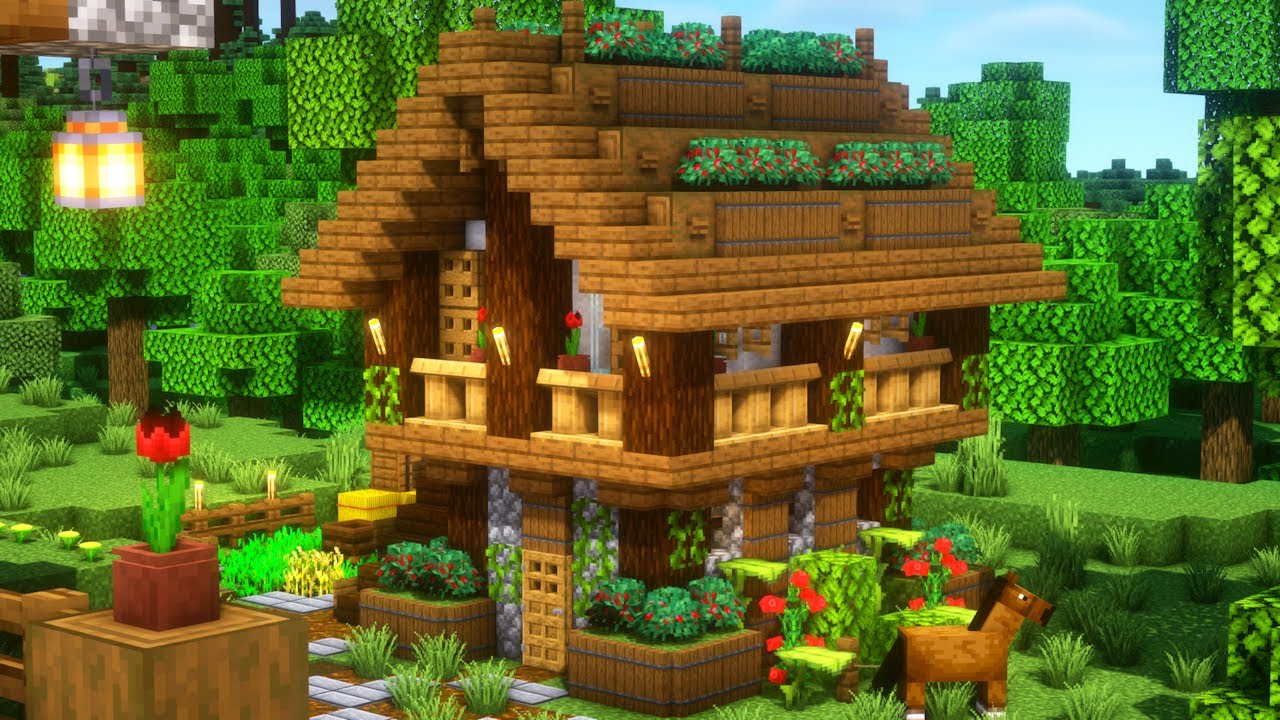 Minecraft: Casa de Madeira Simples/Simple Wooden House #minecraft #tut