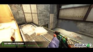 DreamHack Open Austin 2017 - G2 Esports NBK- vs Cloud9 - Big 4K Round on de_cache