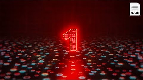 Glitch Countdown Title Motion Graphics Templates