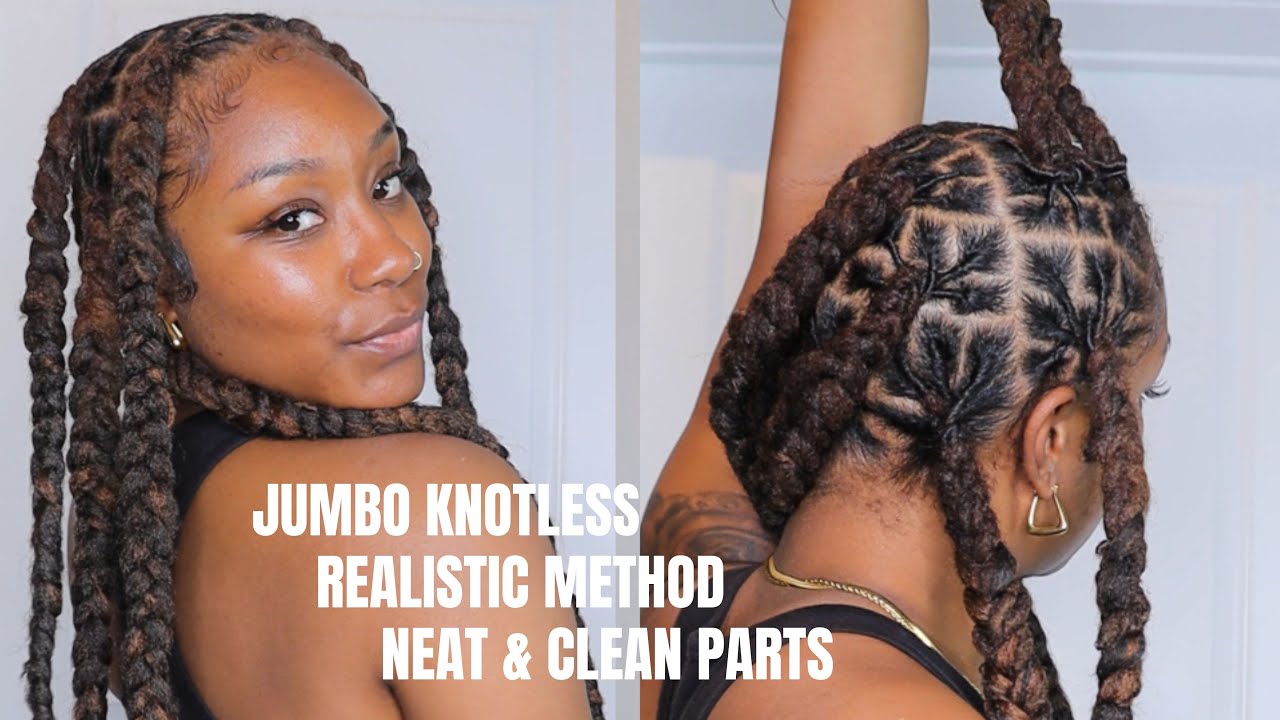 Achieve FLAWLESS Knotless Braids Over Locs Today
