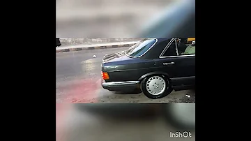 Mercedes W126 300se Burnout تفحيط مرسيدس رئاسي 