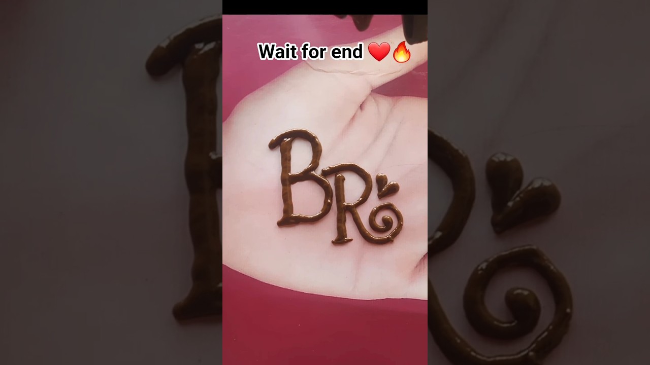 BR couple name letter mehandi tattoo 