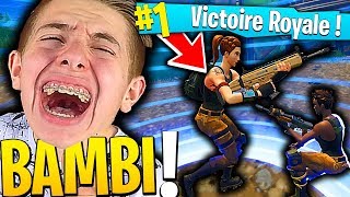 LE PLUS GROS FIGHT DE BAMBI POUR LEUR PREMIER TOP 1 SUR FORTNITE BATTLE ROYALE !!! LE PLUS GROS FIGHT DE BAMBI POUR LEUR PREMIER TOP 1 SUR FORTNITE BATTLE ROYALE !!!