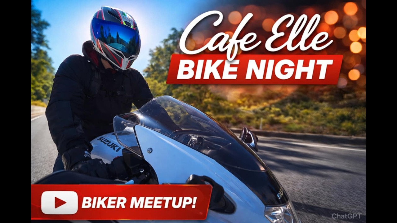 Bike night at cafe elle