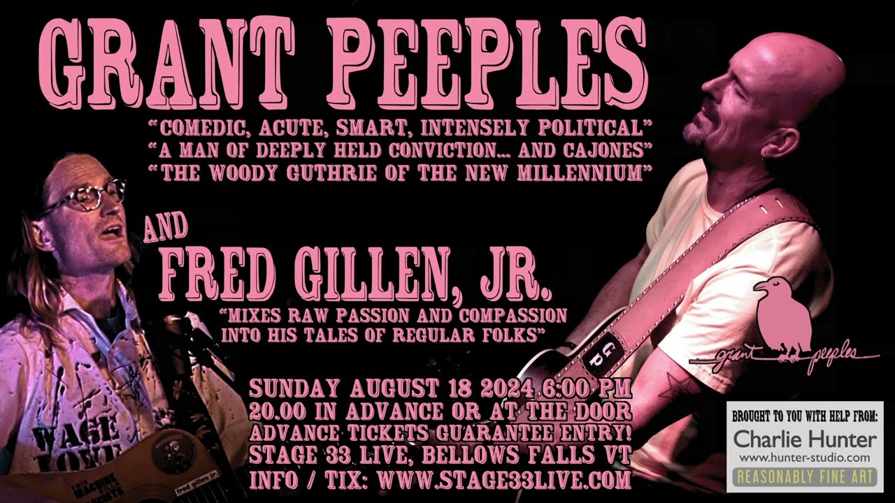 Coming up: Grant Peeples and Fred Gillen Jr on Sunday 8/18/24