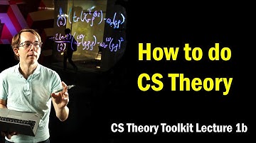 How to do CS Theory || @ CMU || Lecture 1b of CS Theory Toolkit