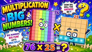 Numberblocks - Multiplication of Big Numbers! | Learn to Count | Learning MATH | MathPlayID