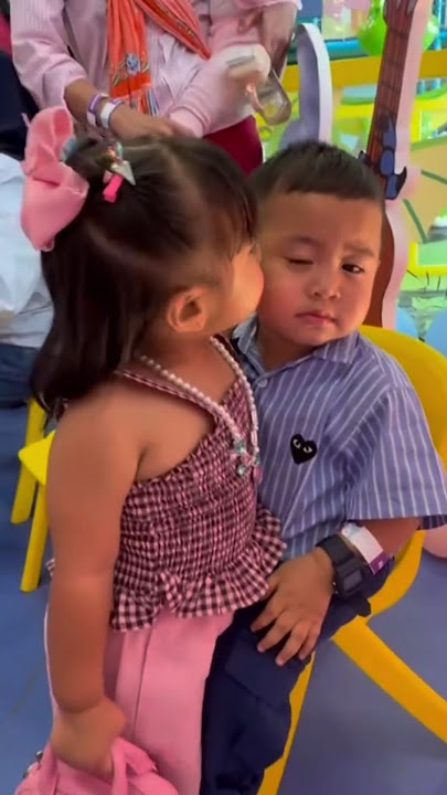 The girl is extroverted, the guy is introverted #babylily #ranaimamalika #raffinagita #masyaallah...