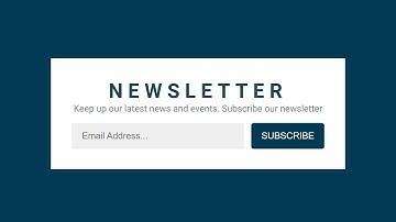 Email Subscription Form Design In HTML And CSS | Newsletter Section Design