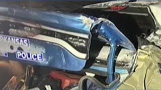 Arkansas State Police trooper nearly hit by semitruck in Van Buren