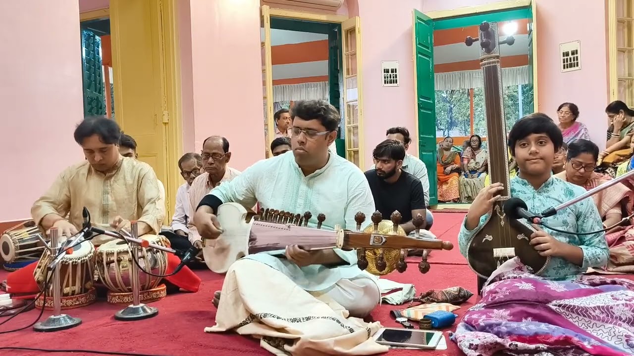 Dwiptanil Bhattacharje with Pran Gopal Bandopadhyay Cossipore Udyanbati Raag Bhim Palasi 