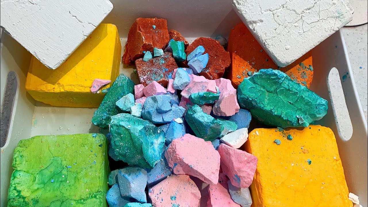 ASMR | Dyed easy grip | satisfying | crunchy | colourful | satisfying | relaxing | stress relief