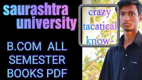 B.COM ALL SEMESTER BOOKS PDF ("SAURASHTRA UNIVERSITY") || B.com all semester Questions/Ans. Ft.