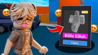 JOGUEI MM2 COM A NOVA ANIMAÇÃO BILLIE EILISH DO ROBLOX...