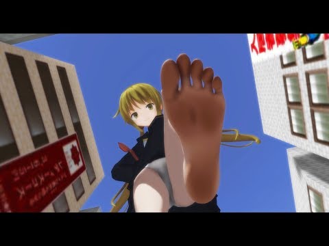 [MMD Giantess] Full-size Satsuki invades