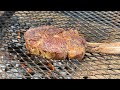 Grilling a Tomahawk on the Parrilla