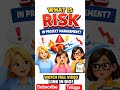 What is Risk in Project Management? | Project Risk &amp; Types of Risk in Telugu