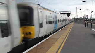 Great Northern Class 365s departing Peterborough Northbound