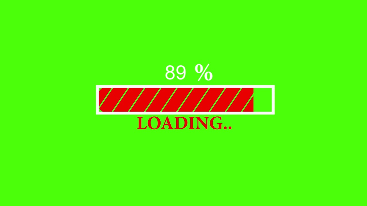 LOADING BAR GREEN SCREEN FREE NO COPYRIGHT - YouTube