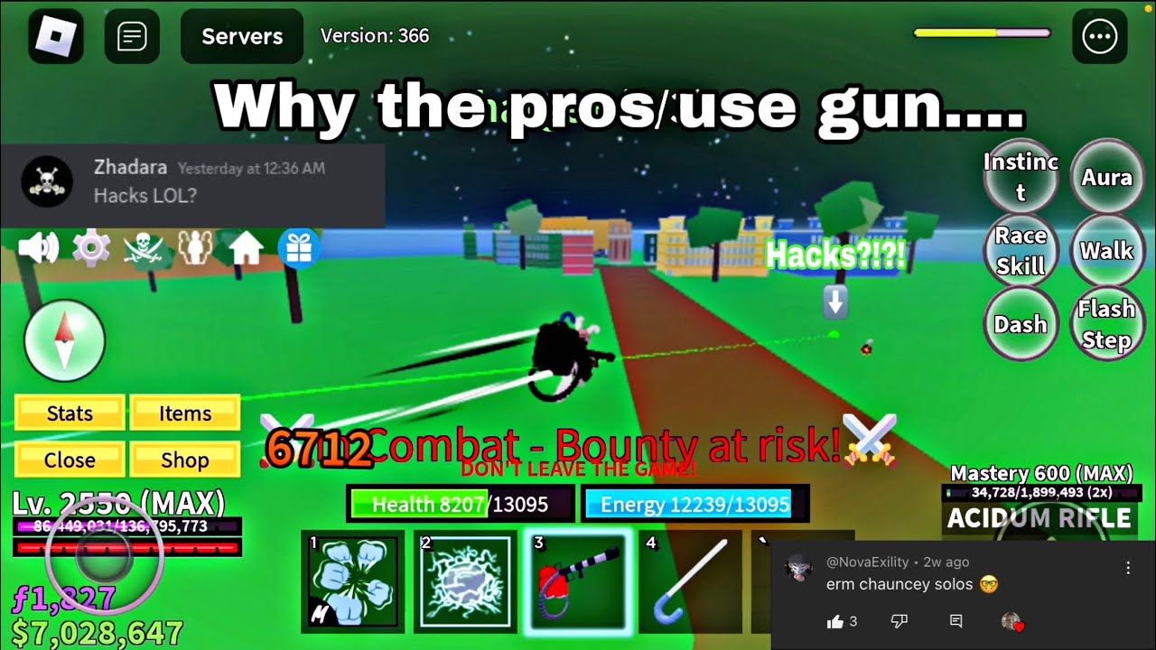 Why the pros use gun…. Blox Fruits Ft sapling pt 2 YouTube