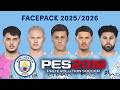 Manchester City Facepack for PES 2018 (Converted from PES 2021)
