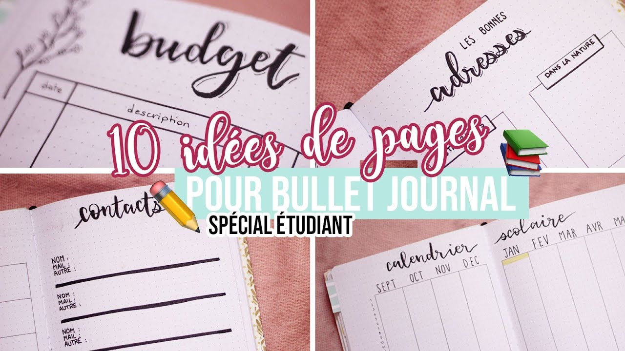 BULLET JOURNAL | 10 idées de pages pour étudiants