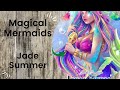 Magical mermaids  jade summer adult colouring book flipthrough