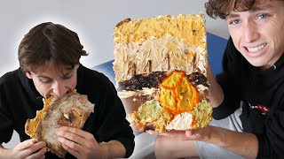 Painting on a giant piece of toast