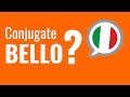 Ask an Italian Teacher - How Do You Conjugate the Adjective BELLO?