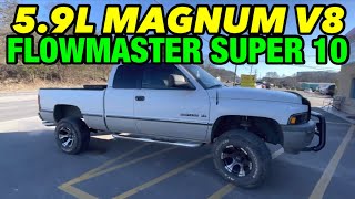 1999 Dodge Ram 1500 5.9L MAGNUM V8 Dual Exhaust w/ FLOWMASTER SUPER 10!