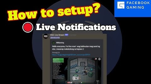 How to setup live notifications | Facebook Gaming | Discord